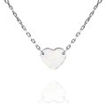10K White Gold Engravable Heart Pendant Necklace (image for) 10K White Gold Engravable Heart Pendant Necklace