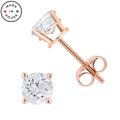 .64ct tw Round Brilliant Cut Diamond Studs set in 14K Rose Gold (image for) .64ct tw Round Brilliant Cut Diamond Studs set in 14K Rose Gold