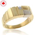 0.11ct Men's Diamond Ring in 10K Yellow Gold (image for) 0.11ct Men's Diamond Ring in 10K Yellow Gold