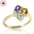 Gemstone and Diamond Multi-stone Ring in 10K (image for) Gemstone and Diamond Multi-stone Ring in 10K
