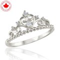 Fancy Crown Diamond Bling Ring in 10K White Gold (image for) Fancy Crown Diamond Bling Ring in 10K White Gold