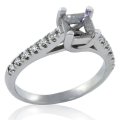 14K Natural Diamond Semi Mount for .85-1.00ct Princess Cut (image for) 14K Natural Diamond Semi Mount for .85-1.00ct Princess Cut