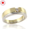 0.20ct Men's Diamond Band in 10K Yellow and White Gold (image for) 0.20ct Men's Diamond Band in 10K Yellow and White Gold