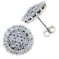 2.00 ct tw Round Brilliant Cut Diamond Cluster Studs (image for) 2.00 ct tw Round Brilliant Cut Diamond Cluster Studs