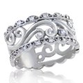 Filigree Curly 10K Diamond Ring (image for) Filigree Curly 10K Diamond Ring