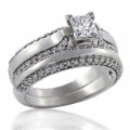 1.25ct. tw 19k Canadian Diamond Engagement Ring Set
