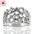 Fun Circle Pattern 10K Ring with Diamond Accents (image for) Fun Circle Pattern 10K Ring with Diamond Accents