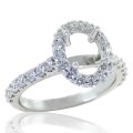 .88ct tw Diamond Halo 14K Ring Mount (image for) .88ct tw Diamond Halo 14K Ring Mount