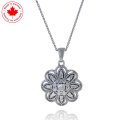 Filigree Flower and Diamond Pendant in 10K (image for) Filigree Flower and Diamond Pendant in 10K