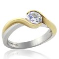 .60ct Two Tone Solitaire Canadian Diamond Ring (image for) .60ct Two Tone Solitaire Canadian Diamond Ring