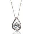 1.00ct Diamond Solitaire Eternity Drop Pendant Necklace (image for) 1.00ct Diamond Solitaire Eternity Drop Pendant Necklace