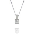 .25ct Princess Cut Diamond Pendant in 14K White Gold (image for) .25ct Princess Cut Diamond Pendant in 14K White Gold