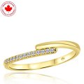 0.07ct tw Diamond Overlap Band in 10K Yellow Gold (image for) 0.07ct tw Diamond Overlap Band in 10K Yellow Gold
