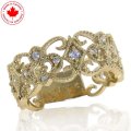 10K Yellow Diamond Filigree Band (image for) 10K Yellow Diamond Filigree Band