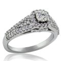 .75ct tw Canadian Diamond Halo Engagement Ring (image for) .75ct tw Canadian Diamond Halo Engagement Ring