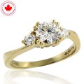 0.92ct tw Diamond 3 Stone Ring in 14K Yellow Gold (image for) 0.92ct tw Diamond 3 Stone Ring in 14K Yellow Gold