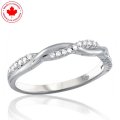 Twisted Diamond Band in 10K White Gold (image for) Twisted Diamond Band in 10K White Gold