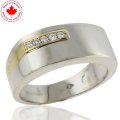 0.075ct Men's Wide Diamond Band in 10K White Gold (image for) 0.075ct Men's Wide Diamond Band in 10K White Gold