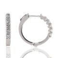 0.50ct tw Diamond Hoops in 14K White Gold (image for) 0.50ct tw Diamond Hoops in 14K White Gold