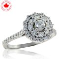 0.85ct tw 14K Classic Cluster Diamond Ring (image for) 0.85ct tw 14K Classic Cluster Diamond Ring