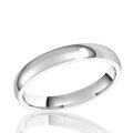 3mm Half Round Comfort Fit Band in 10K White Gold (image for) 3mm Half Round Comfort Fit Band in 10K White Gold