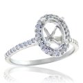 .24ct tw Diamond Halo 14K Ring Mount (image for) .24ct tw Diamond Halo 14K Ring Mount