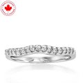 Slight Contour Diamond Band in 14K White Gold (image for) Slight Contour Diamond Band in 14K White Gold